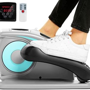 ANCHEER Electric Elliptical Leg Exerciser for Seniors Sitting at Home Office | Quiet Portable Seated Foot Pedal Exercis
