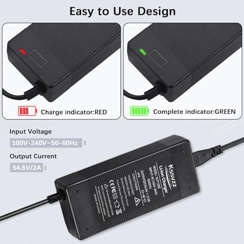 42V 2A Fast Cooling Battery Charger for Lithium Batteries - Jetson, Gotrax, Razor, Ninebot, Segway, Swagtron, Hiboy Rep