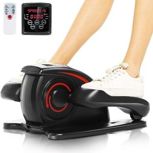 ANCHEER Quiet Elliptical Machine for Seniors and Office Workers - Low-Impact Pedal Exercise at Desk, Smart LCD Display,