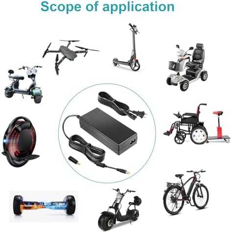 SGS Certified 42V 2A Charger for Gotrax Electric Scooters Compatible with GXL V2, G2, G3, G4, Apex, Glider, XR Elite, XR