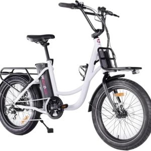 Windone E20 Electric Bike for Adults, 20'' x |0'' Tire & 350W Motor, 7 Speed Shimano, Max 20 MPH, 40 Miles Range, Urban