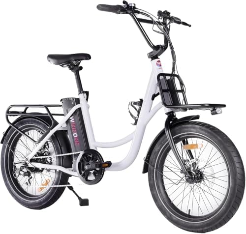 Windone E20 Electric Bike for Adults, 20'' x |0'' Tire & 350W Motor, 7 Speed Shimano, Max 20 MPH, 40 Miles Range, Urban