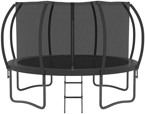 **ASTM Approved 12FT Round Trampoline with Enhanced Weight Capacity for Kids and Adults** | **Heavy-Duty Bounce Mat wit