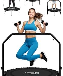 JUMPZYLLA Fitness Rebounder Trampoline for Adults - Indoor/Outdoor Exercise | JUMPZYLLA Mini Trampoline for Adults - Ba