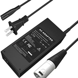 36V Electric Bike Charger 42V2A Output Lithium Battery Charger for Lithium Batteries 10 Series Male 3-Pin XLR Socket/Con