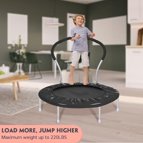 Lyromix 36-Inch Kids Trampoline with Handle - Indoor Mini Trampoline for Toddlers and Kids Lyromix 36-Inch Kids Trampoli