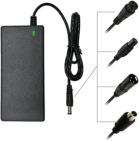 42V 2A Charger for 36V Scooter Lithium Battery / DC 5.5*|1 Plug | 5-Plug 42V 2A Scooter Charger with 8mm 3 Prong & 12mm