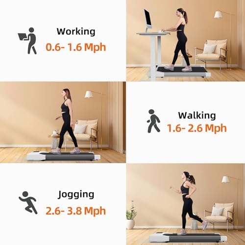 SupeRun Incline Walking Pad for Home and Office with Remote Control LED Display