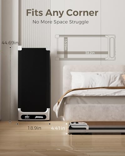 Under Desk Walking Treadmill |5HP with Remote & LED Display for Home Office | 3 in 1 Portable Under Desk Walking Pad fo