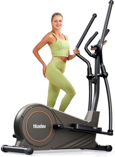 Niceday Elliptical Exercise Machine for Home Workout, Magnetic Elliptical Trainer with Kinomap APP Support, 19IN Stride,