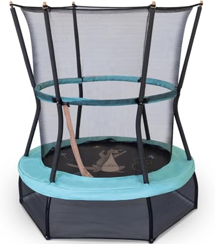Skywalker Trampolines No-Spring Design Mini Trampoline for Kids and Toddlers 60" Enclosure Net Skywalker Trampolines No-