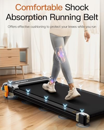 FUNRAY Versatile Walking Pad Treadmill with Incline - Dual-Sided Under Desk Treadmill with Foot Massage for Home & Offi