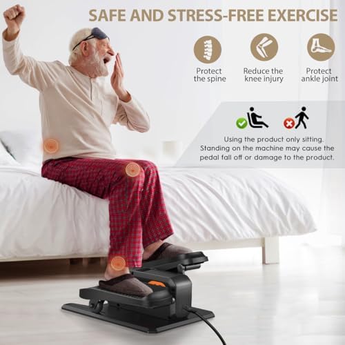 Electric Elliptical Machine for Seniors, Quiet & Portable Seated Pedal Exerciser as Seen on TV 15 Adjustable Speed 5 Aut