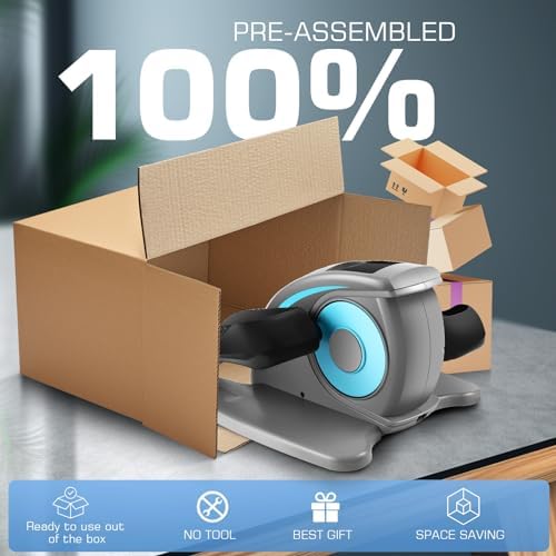 ANCHEER Electric Seated Pedal Exerciser for Seniors at Home ANCHEER Portable Quiet Elliptical Machine for Home Exercise