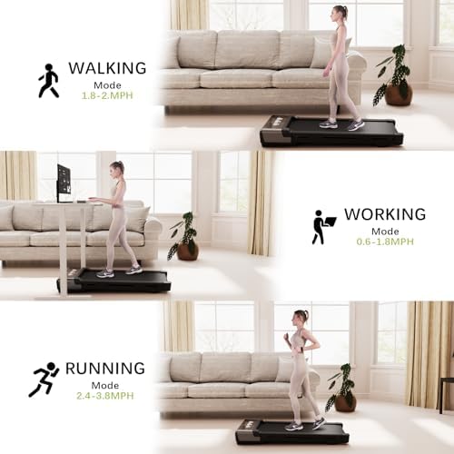 SupeRun Incline Walking Pad for Home and Office with Remote Control LED Display