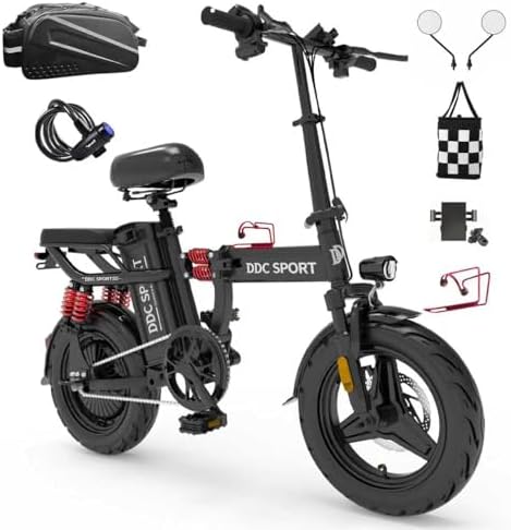Peak 750W Motor 48V 20Ah Folding Electric Bike for Adults UL2849 | 45 Miles Range 14'' Lightweight Adults Electric Bike