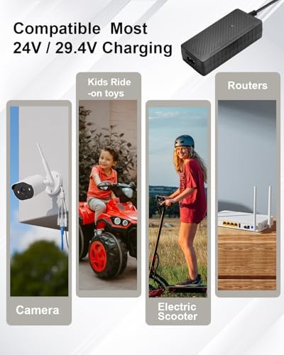 42V 2A Charger for Razor, Jetson, Voyage, Gotrax Ebike Battery | 42V 2A Efficient Fast Charging Charger for Electric Bi