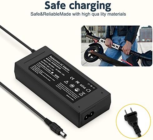 Ancheer 42V 2A Charger for 12" Mini EB5 350W Folding Bike - Lightweight & Portable | 42V 2A Fast Charger for Ancheer 16