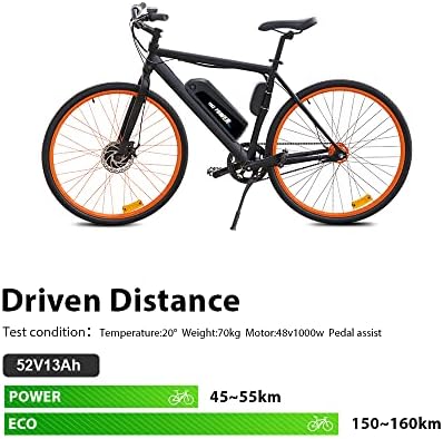 Yose 36V 13Ah 48V 13Ah Electric Bicycle Battery Down Tube Battery Safe Lock Led Indicator Light