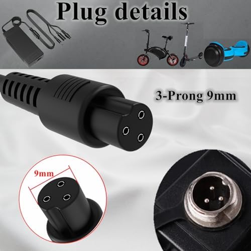 42V 2A 3Plugs Hover-1 Replacement Charger for 36V Li-ion e-Bike Scooter Battery | 42V 2A 3Plugs Maxshot V1 Hiboy Jetson