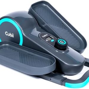 Cubii GO Under Desk Elliptical Bike for Home Gym, Portable Pedal Exerciser with LCD Fitness Tracker, Adjustable Resistan