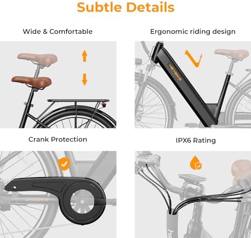 Heybike Cityscape |0 Electric Bike for Adults with 1000W Motor Peak and 50 Miles Range | UL Certified | Ideal for Commut