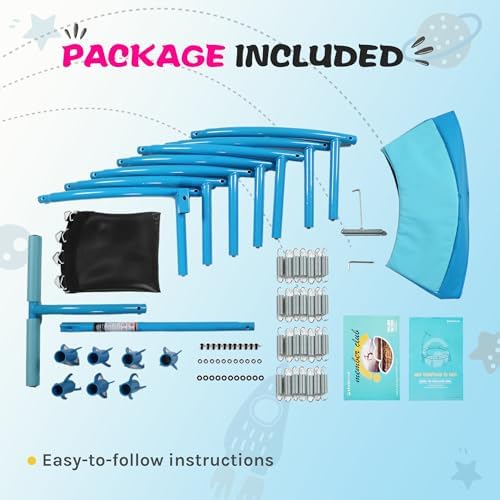 SkyBound Kids Trampoline Indoor 36 Inch - Kids Trampoline with Handle - |0mm Steel Pipe Mini Trampoline for Toddlers and