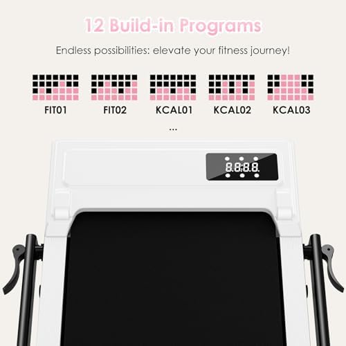 ANCHEER Portable Folding Treadmill with Remote Control and LED Screen - 12% Incline - Max 320 lb Capacity - Home, Gym, a