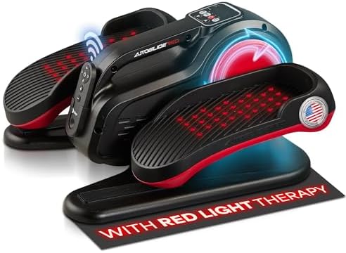 Lifepro Quiet Elliptical Exercise Machine for Seniors & Adults, Seated Pedal Exerciser, Home & Office Use, Portable Red