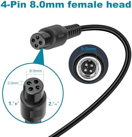 TREE.NB 5|6V 2A Charger for Lithium Battery with 5.5x|1mm Jack Round Connector, GOTRAX GXL V2/G2/G3/G4/Apex/Glider/XR El