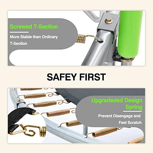 AOTOB Heavy Duty Trampoline with Safety Net and Hoop for Kids and Adults Outdoor Jumping