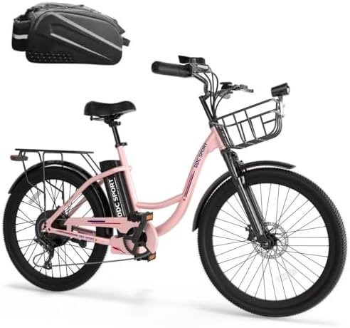 Peak 700W Motor Electric Bike for Adults, Commuter E-Bike, 7-Speed, 45Miles Range 20MPH Electric Bike for Women/Men/Teen