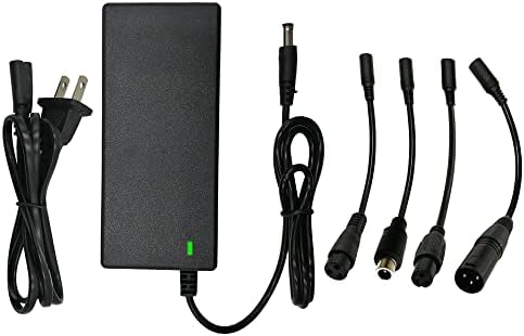 42V 2A Charger for 36V Scooter Lithium Battery / DC 5.5*|1 Plug | 5-Plug 42V 2A Scooter Charger with 8mm 3 Prong & 12mm