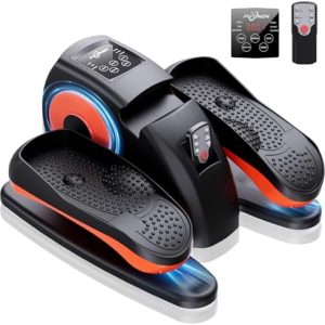 Electric Under Desk Elliptical Machine for Seniors with Remote Control Portable Quiet Seated Pedal Exerciser for Senio