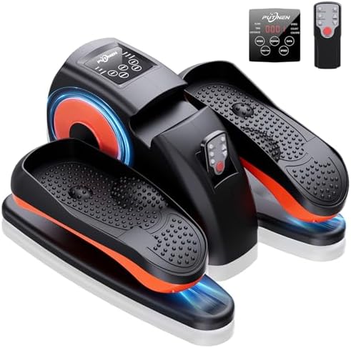 Electric Under Desk Elliptical Machine for Seniors with Remote Control Portable Quiet Seated Pedal Exerciser for Senio