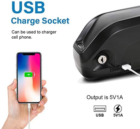 Yose 36V 13Ah 48V 13Ah Electric Bicycle Battery Down Tube Battery Safe Lock Led Indicator Light