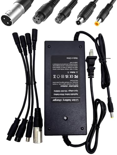 Swagtron Gotrax 42V 2A Charger 3 Prong 8mm DC Interface Battery Converter