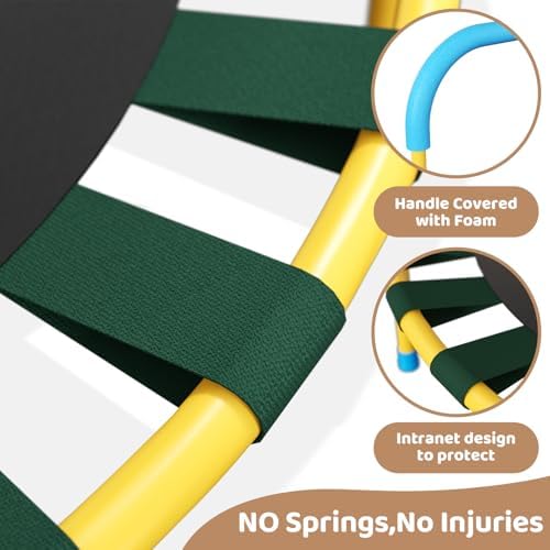 36 Inch Mini Trampoline for Kids, Indoor Outdoor Trampoline with Foam Handle, Max. Load 220 lb 36 Inch Mini Trampoline