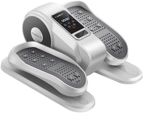 Under Desk Elliptical Machine for Home Office with Remote Control and Auto Mode | Mini Seated Pedal Exerciser with 12 S