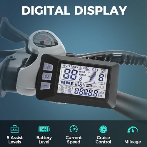 ANCHEER 500W 26" Electric Bike for Adults: Peak 750W, 48V 10.4Ah Battery, 55 Miles Range, 22MPH Speed, 3H Fast Charge, |