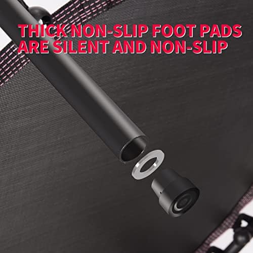 NEWAN Silent Mini Trampoline for Adults - 40" to 48" Diameter, Max Limit 330lbs, Silent Bungee Rebounder Jumping Cardio