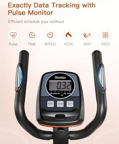 Niceday Elliptical Exercise Machine for Home Workout, Magnetic Elliptical Trainer with Kinomap APP Support, 19IN Stride,