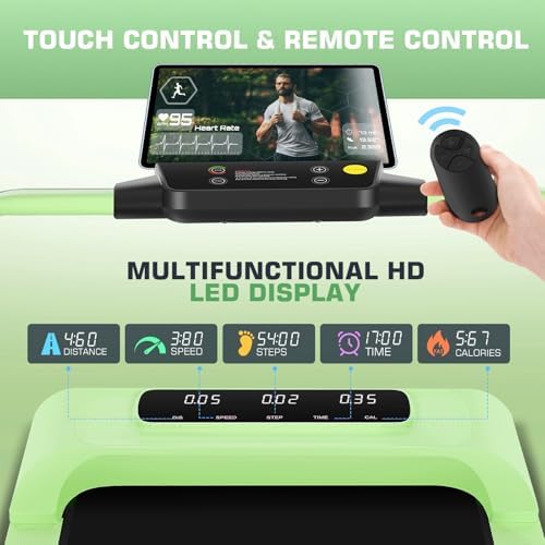 ANCHEER Under Desk Treadmill with Incline and Handle Bar for Home Office | ANCHEER 4 in 1 Folding Treadmill with LED Di