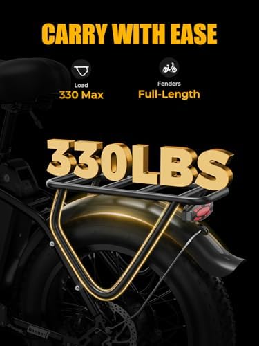 Heybike Ranger Electric Bike for Adults, Peak 1400W Motor Ebike, 28MPH Folding Step-Thru E Bike with Front Suspension