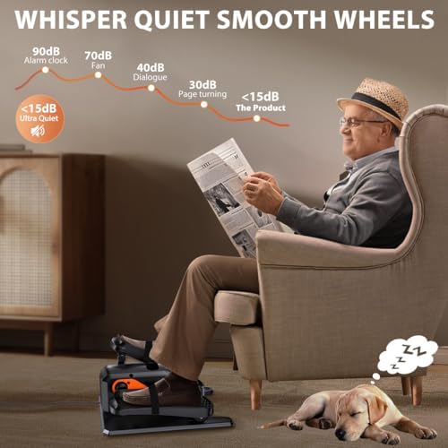 Electric Elliptical Machine for Seniors, Quiet & Portable Seated Pedal Exerciser as Seen on TV 15 Adjustable Speed 5 Aut