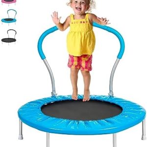 Lyromix 36-Inch Kids Trampoline with Handle - Indoor Mini Trampoline for Toddlers and Kids Lyromix 36-Inch Kids Trampoli