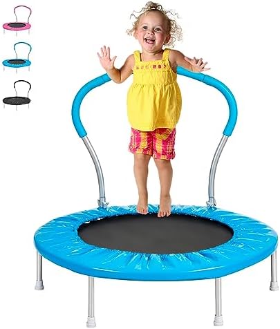 Lyromix 36-Inch Kids Trampoline with Handle - Indoor Mini Trampoline for Toddlers and Kids Lyromix 36-Inch Kids Trampoli