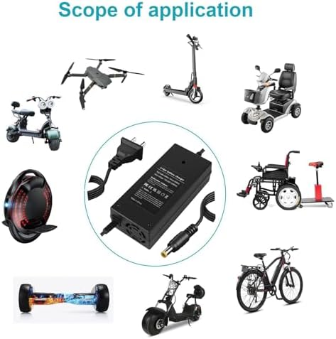 Rad Power 5|6V 3A Charger 5.5 * |1mm Plug for Li-ion Battery Users on Scooters and E-Bikes