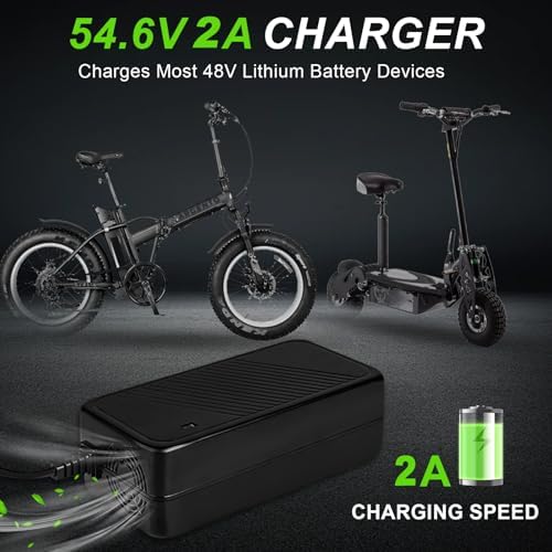 42V 2A Charger for Razor, Jetson, Voyage, Gotrax Ebike Battery | 42V 2A Efficient Fast Charging Charger for Electric Bi