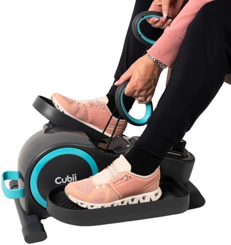 Cubii Total Body Elliptical Pedal Seated Exerciser for Adults and Seniors with Resistance Bands and LCD Display